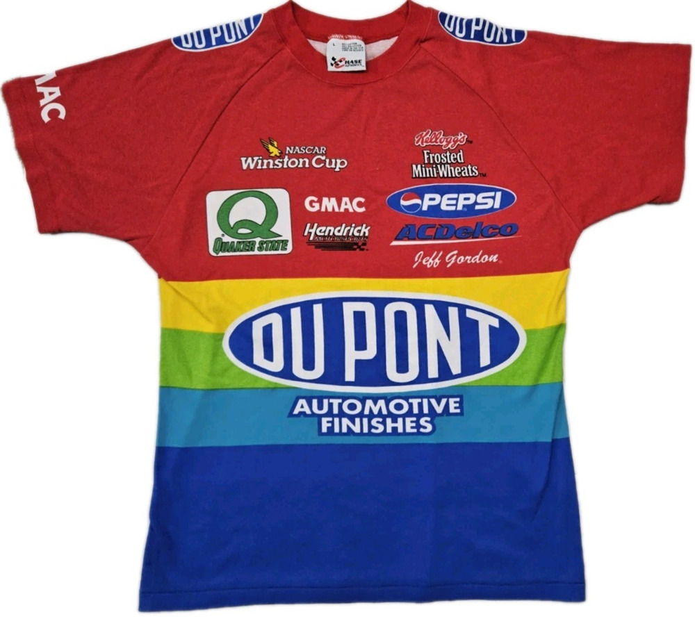 Vintage 1998 Jeff Gordon Chase Authentics AOP Dupont NASCAR Racing T-Shirt Large